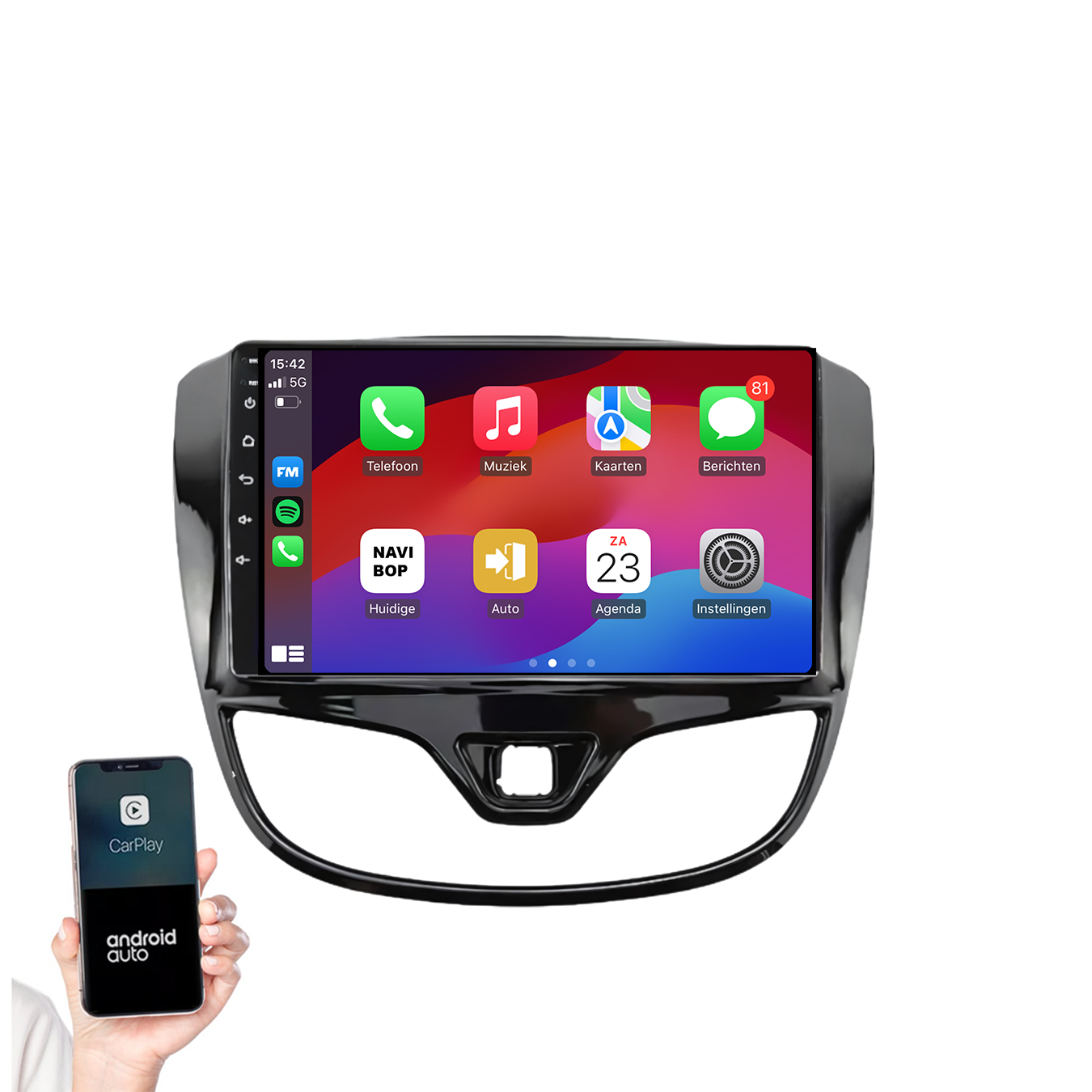 Opel Karl | Autoradio | 2015 t/m 2020 | Android 14 | Apple CarPlay & Android Auto