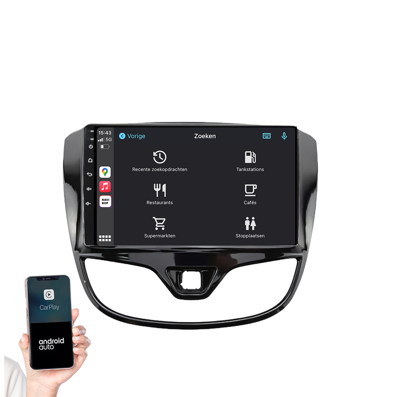 Opel Karl | Autoradio | 2015 t/m 2020 | Android 14 | Apple CarPlay & Android Auto