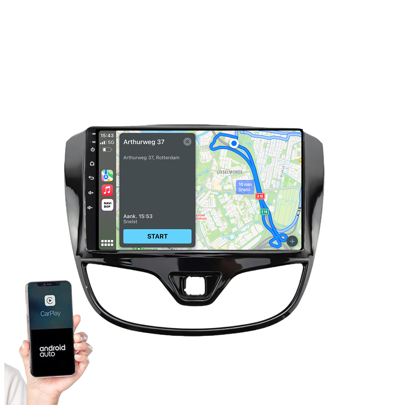 Opel Karl | Autoradio | 2015 t/m 2020 | Android 14 | Apple CarPlay & Android Auto