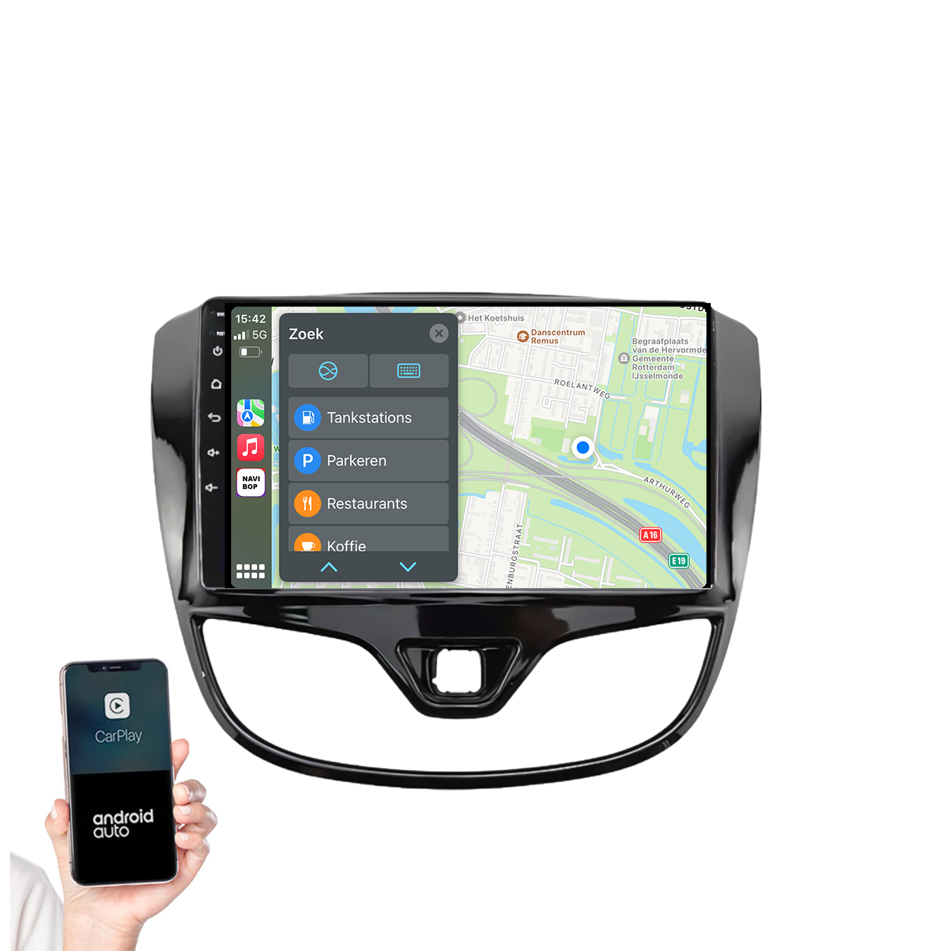 Opel Karl | Autoradio | 2015 t/m 2020 | Android 14 | Apple CarPlay & Android Auto