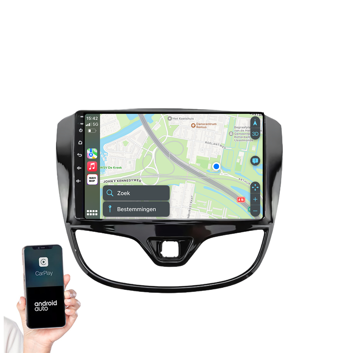 Opel Karl | Autoradio | 2015 t/m 2020 | Android 14 | Apple CarPlay & Android Auto