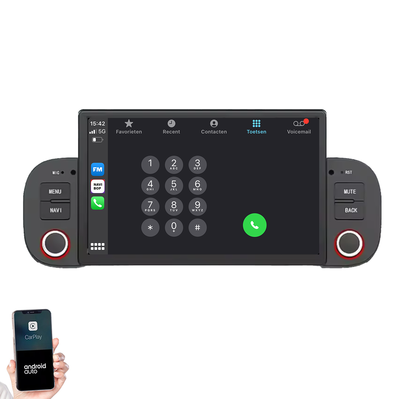 Fiat Panda | Autoradio | 2013 t/m 2020 | Android 14 | Apple CarPlay & Android Auto