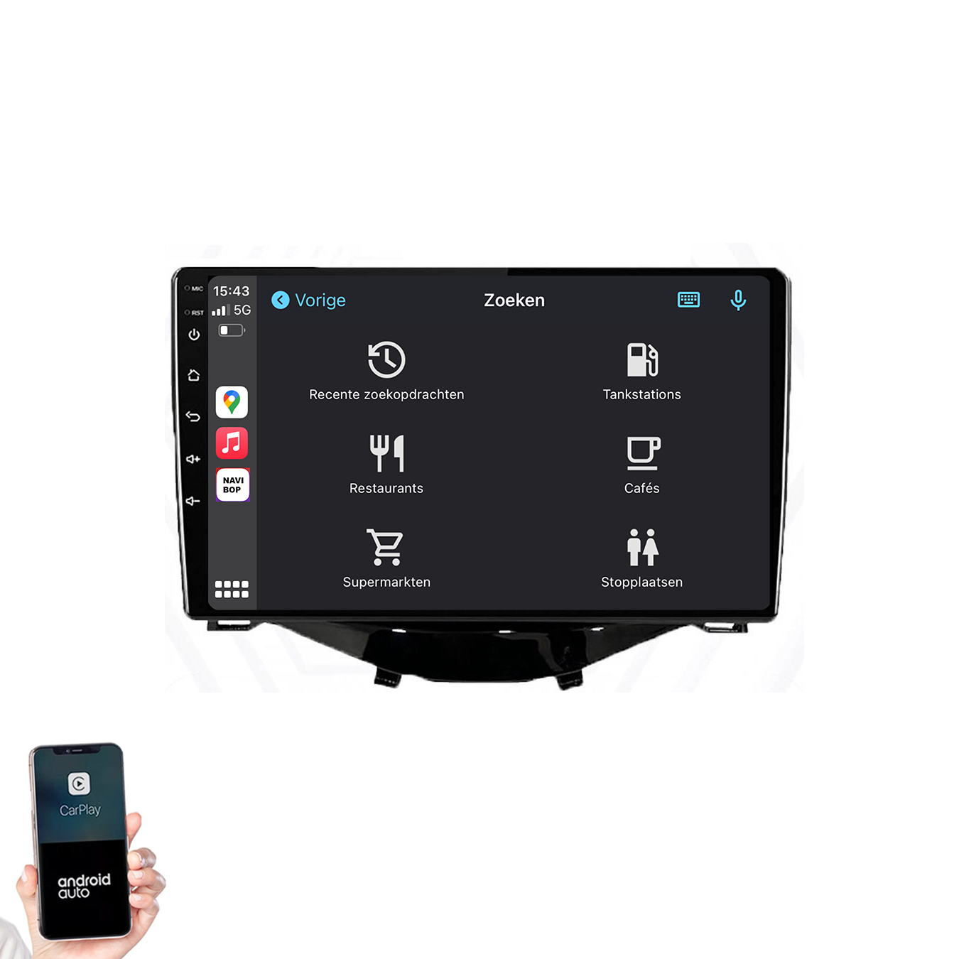 Citroen C1 | Autoradio | 2014 t/m 2020 | Android 14 | Apple CarPlay & Android Auto