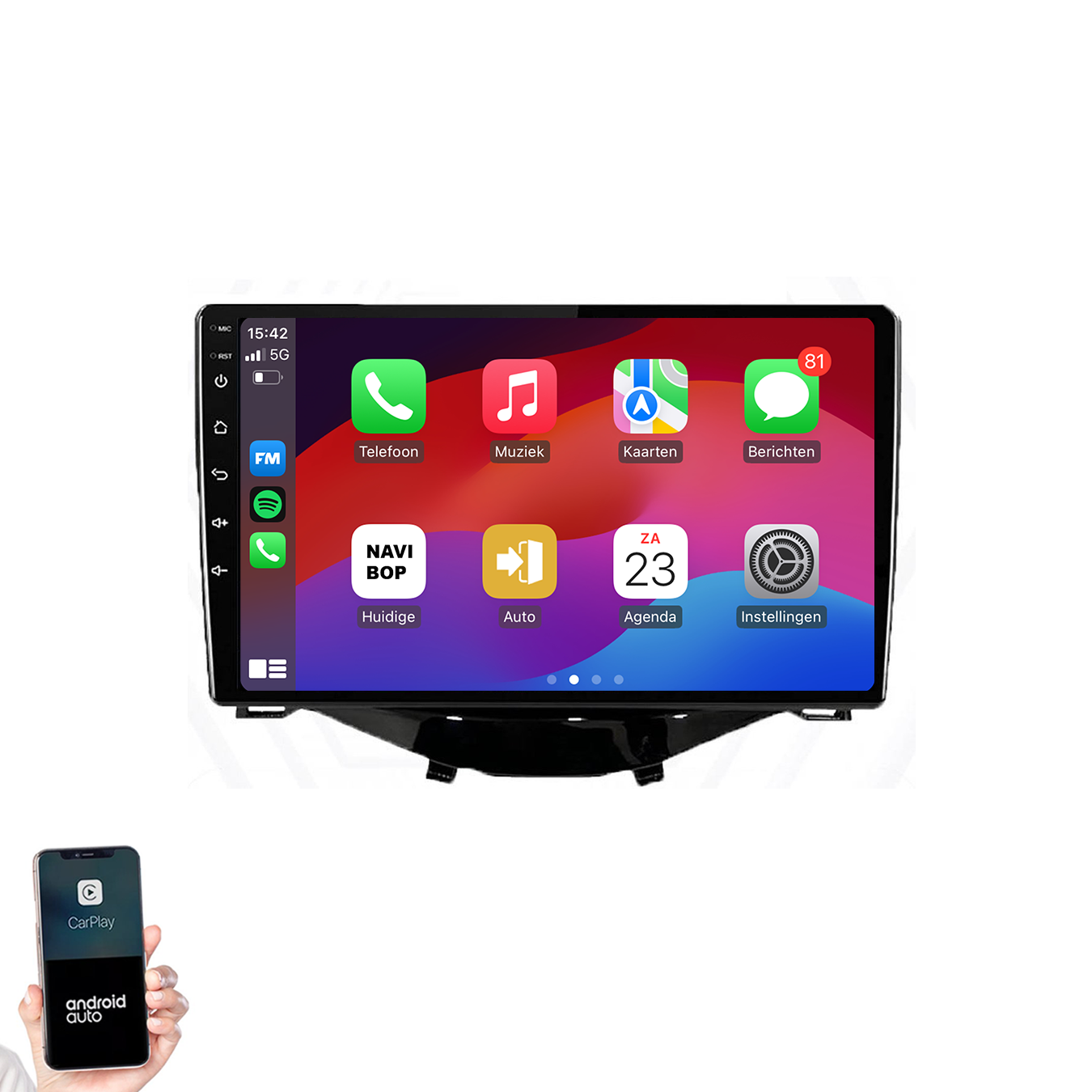 Citroen C1 | Autoradio | 2014 t/m 2020 | Android 14 | Apple CarPlay & Android Auto
