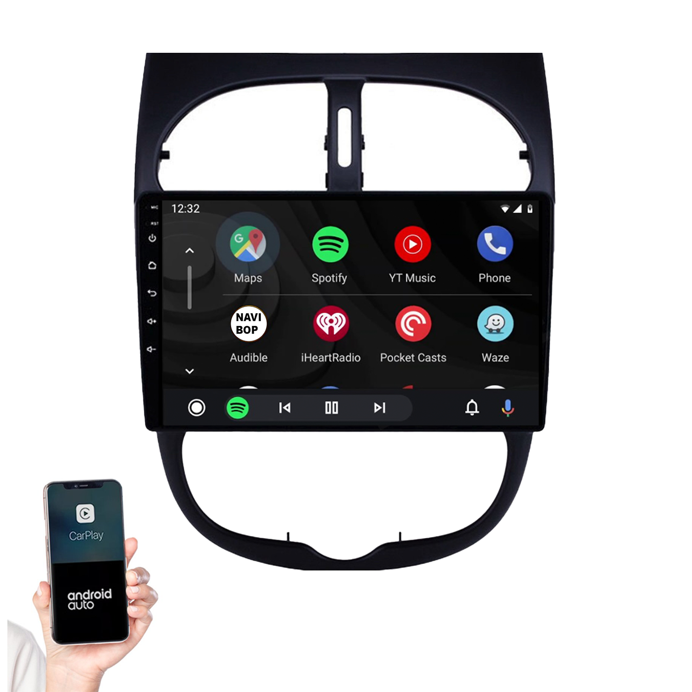 Peugeot 206 | Autoradio | 2000 t/m 2016 | Android 14 | Apple CarPlay & Android Auto