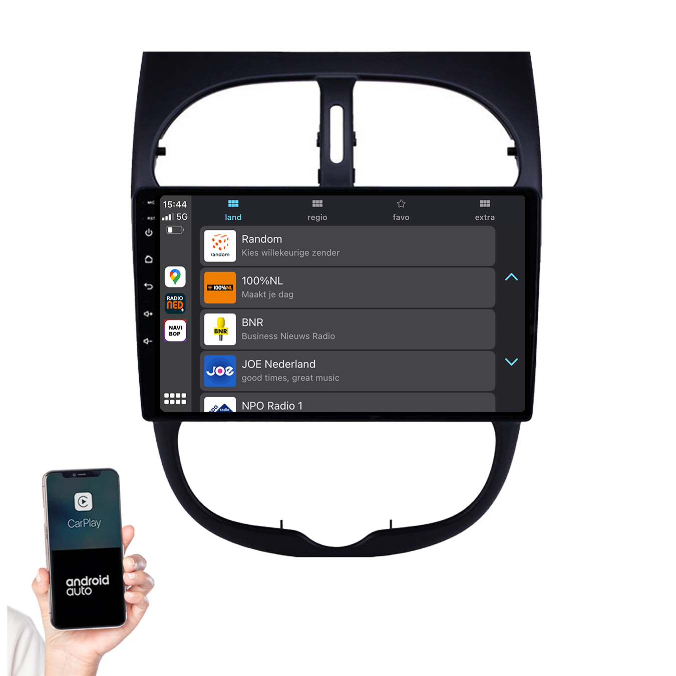 Peugeot 206 | Autoradio | 2000 t/m 2016 | Android 14 | Apple CarPlay & Android Auto