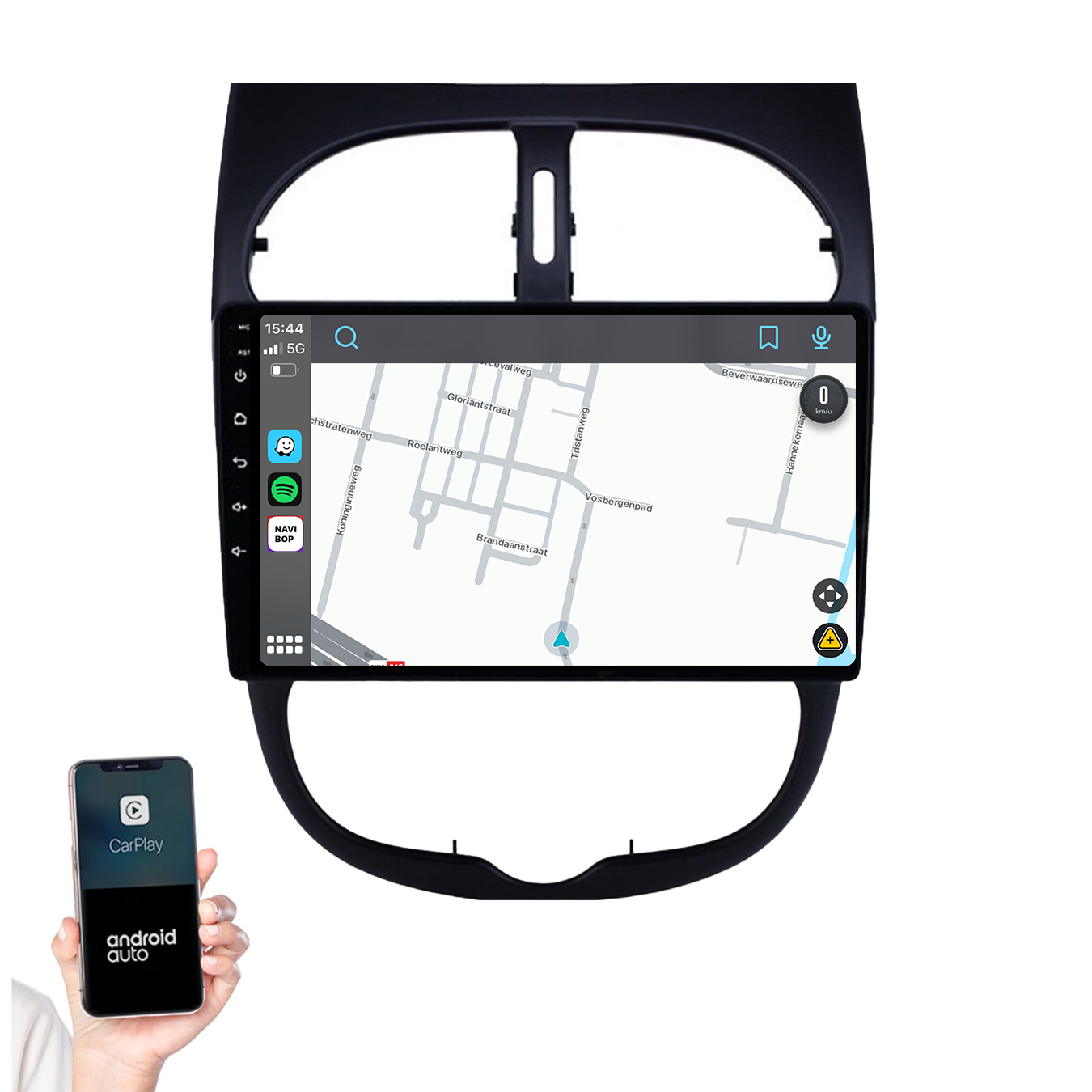 Peugeot 206 | Autoradio | 2000 t/m 2016 | Android 14 | Apple CarPlay & Android Auto
