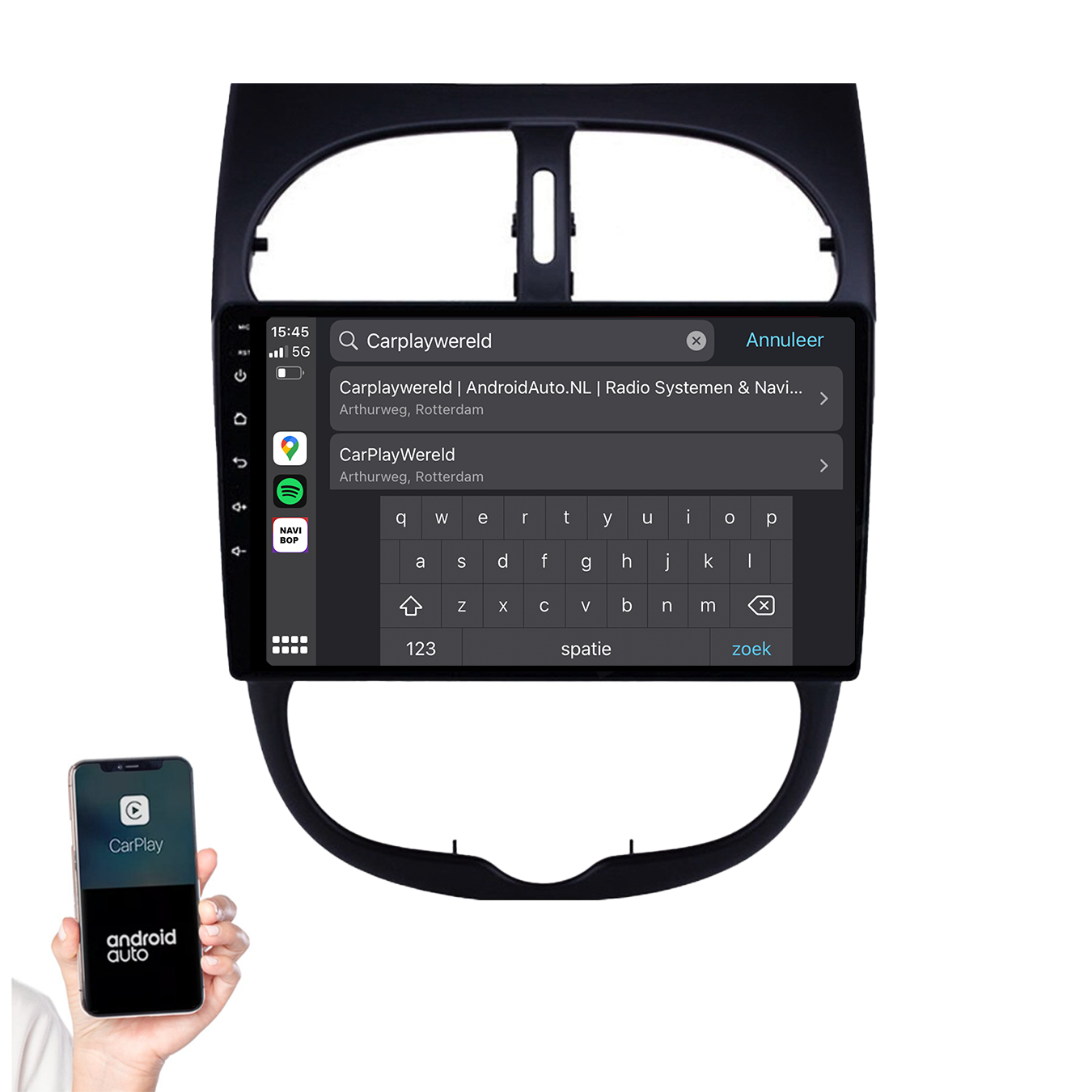 Peugeot 206 | Autoradio | 2000 t/m 2016 | Android 14 | Apple CarPlay & Android Auto