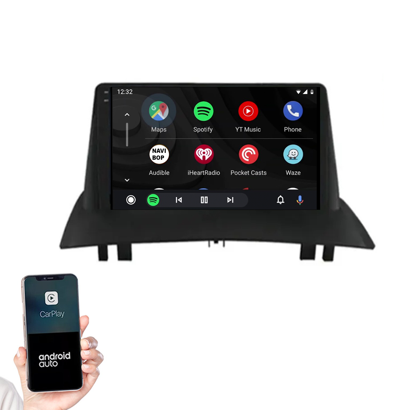 Renault Megane 2 | Autoradio | 2003 t/m 2008 | Android 14 | Apple CarPlay & Android Auto