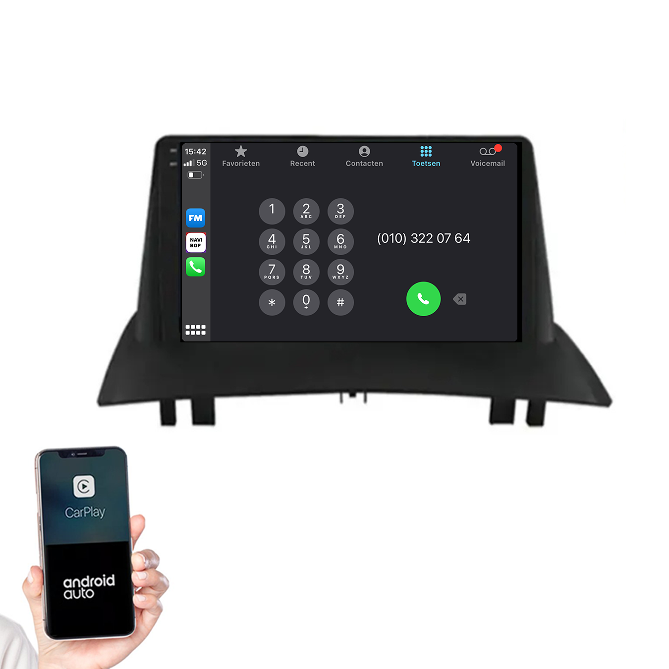 Renault Megane 2 | Autoradio | 2003 t/m 2008 | Android 14 | Apple CarPlay & Android Auto