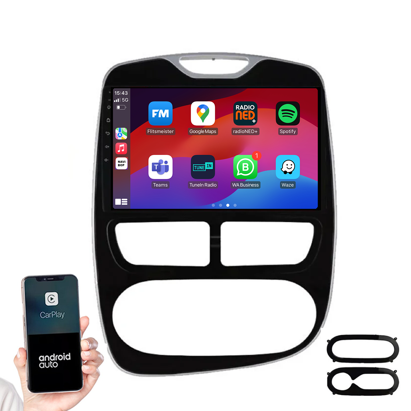 Renault Clio 3 | Autoradio | 2013 t/m 2019 | Android 14 | Apple CarPlay & Android Auto