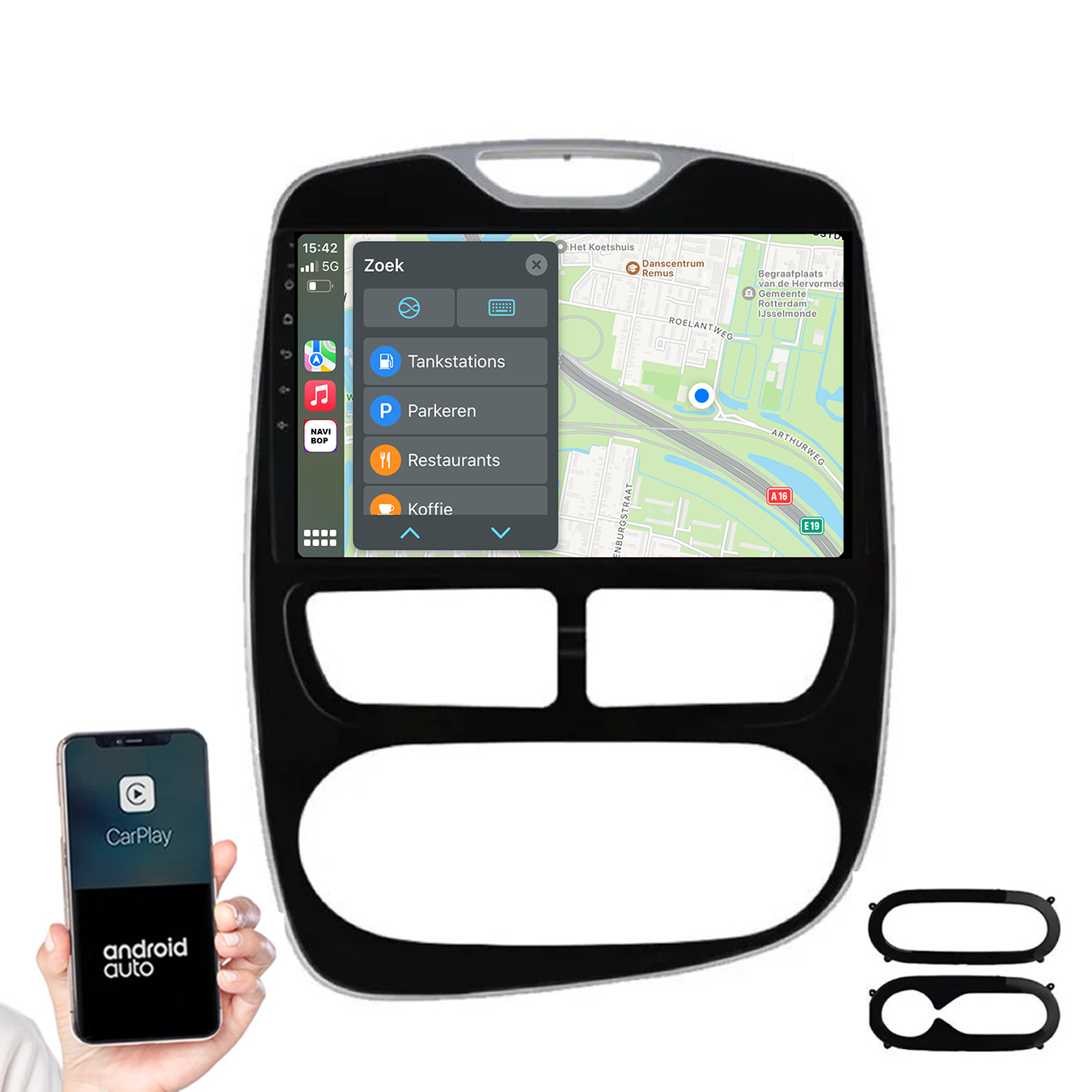 Renault Clio 3 | Autoradio | 2013 t/m 2019 | Android 14 | Apple CarPlay & Android Auto