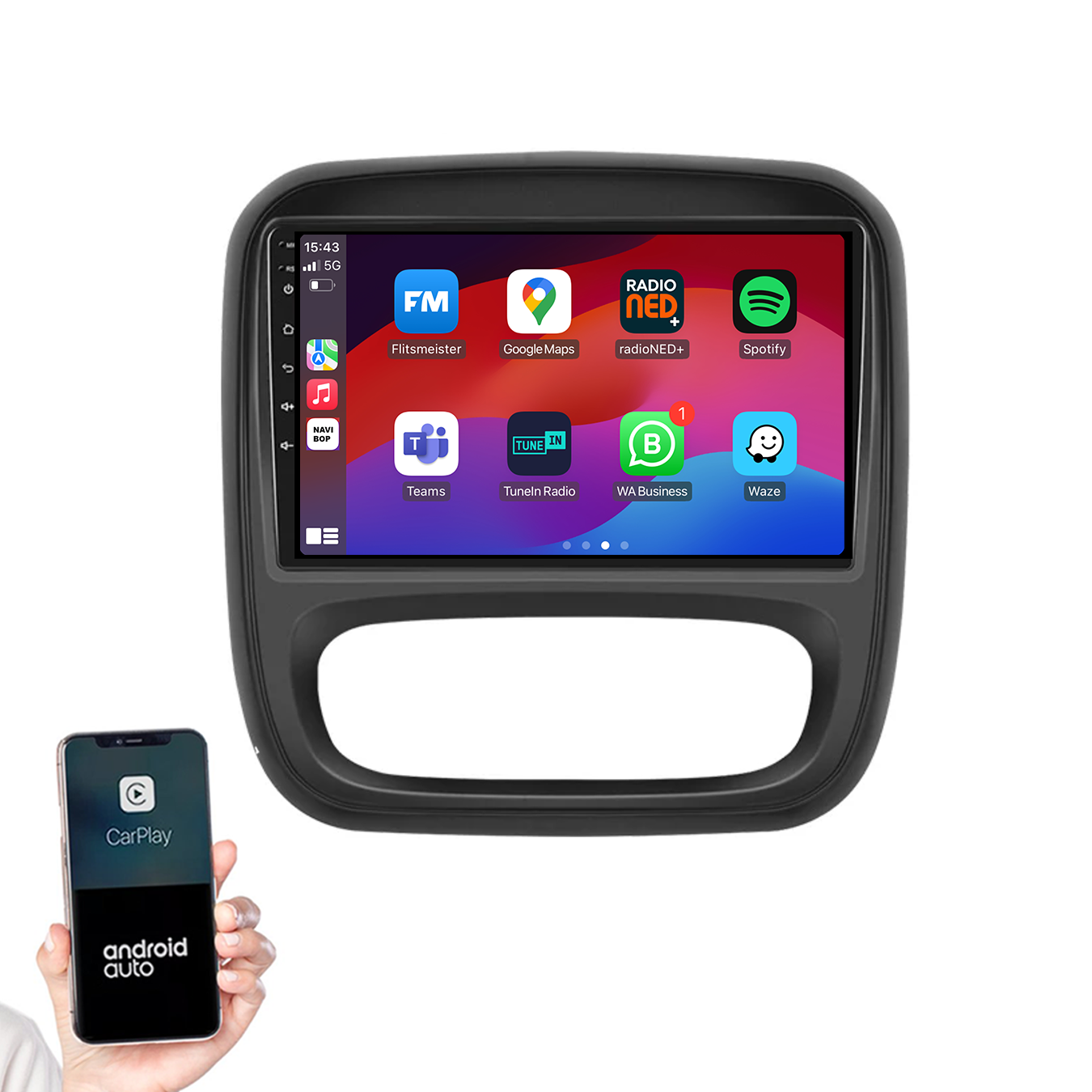 Renault Traffic | Autoradio | 2015 t/m 2021 | Android 14 | Apple CarPlay & Android Auto