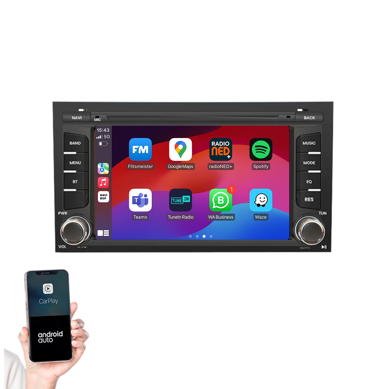 Seat Leon | Autoradio | 2012 t/m 2020 | Android 14 | Apple CarPlay & Android Auto