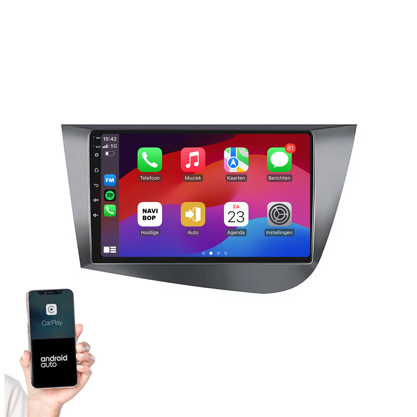 Seat Toledo | Autoradio | 2008 t/m 2016 | Android 14 | Apple CarPlay & Android Auto