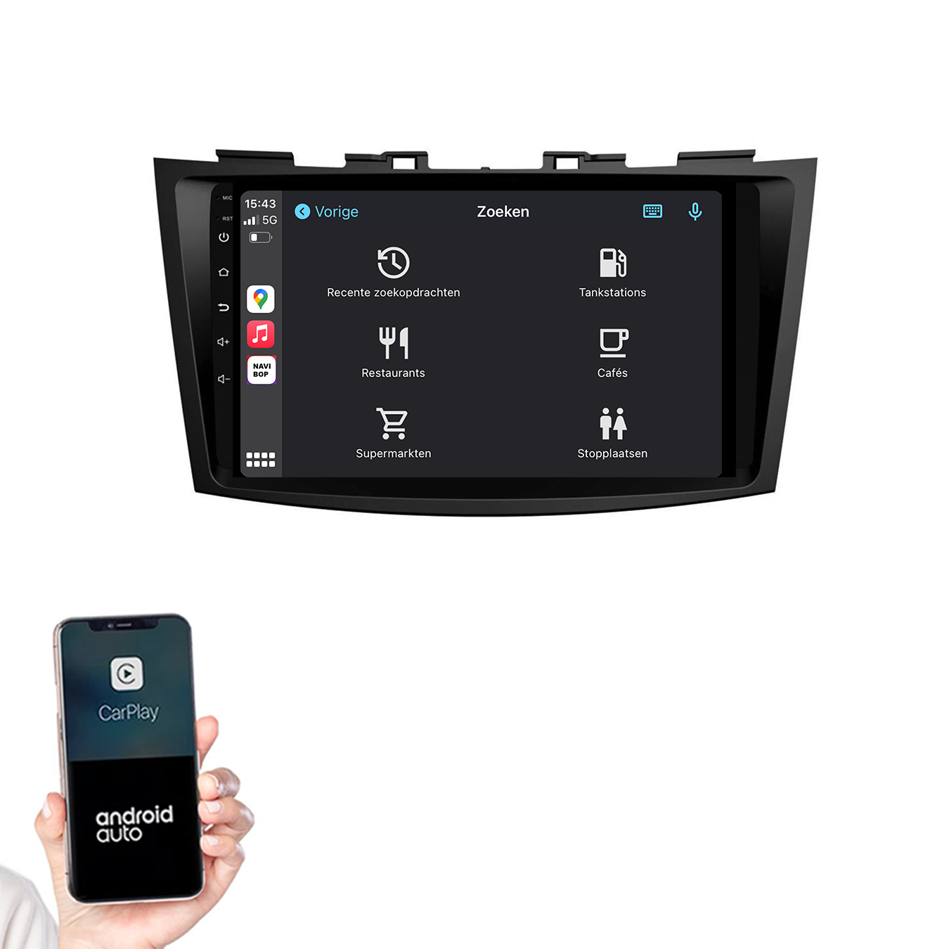 Suzuki Swift | Autoradio | 2011 t/m 2015 | Android 14 | Apple CarPlay & Android Auto