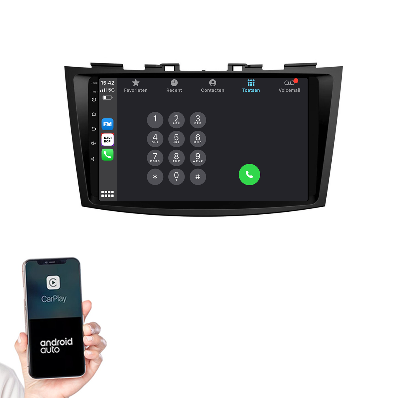 Suzuki Swift | Autoradio | 2011 t/m 2015 | Android 14 | Apple CarPlay & Android Auto