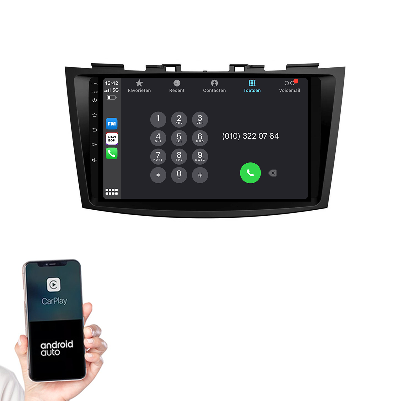 Suzuki Swift | Autoradio | 2011 t/m 2015 | Android 14 | Apple CarPlay & Android Auto