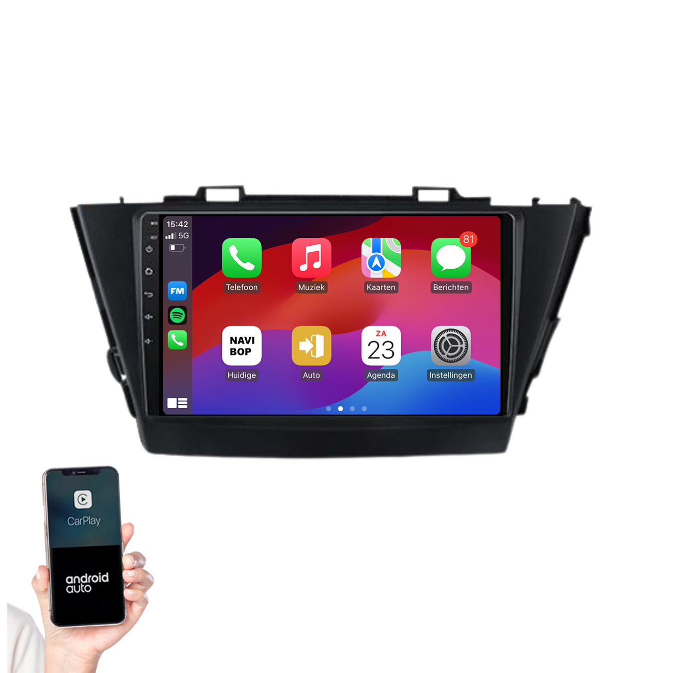 Toyota Prius Plus | Autoradio | 2010 t/m 2017 | Android 14 | Apple CarPlay & Android Auto