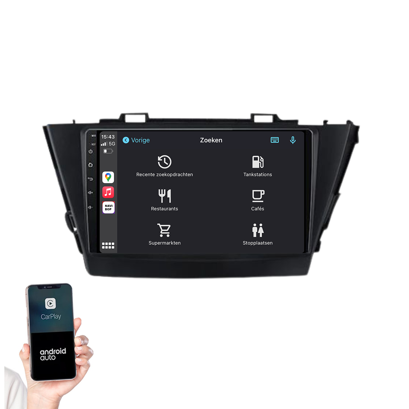 Toyota Prius Plus | Autoradio | 2010 t/m 2017 | Android 14 | Apple CarPlay & Android Auto