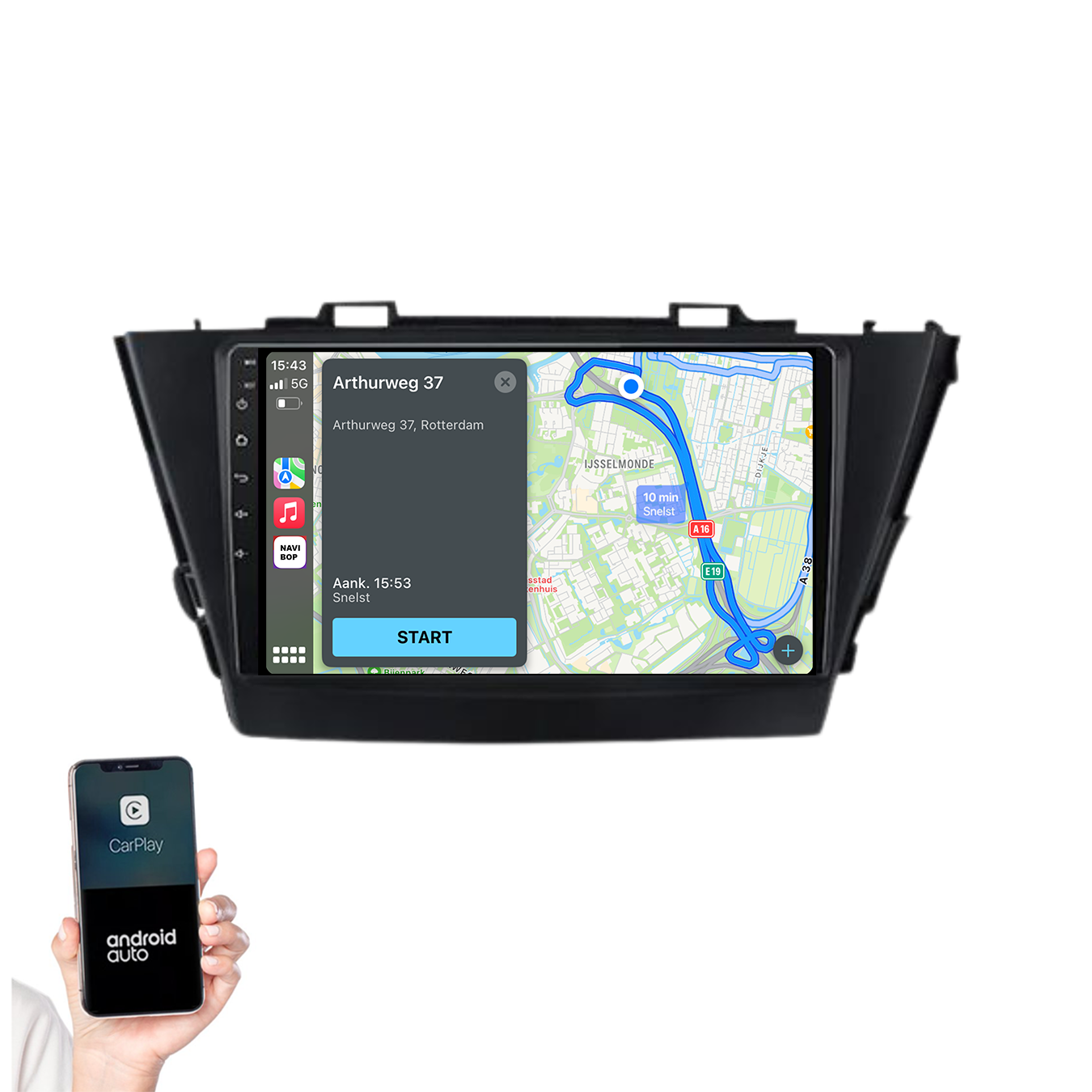 Toyota Prius Plus | Autoradio | 2010 t/m 2017 | Android 14 | Apple CarPlay & Android Auto