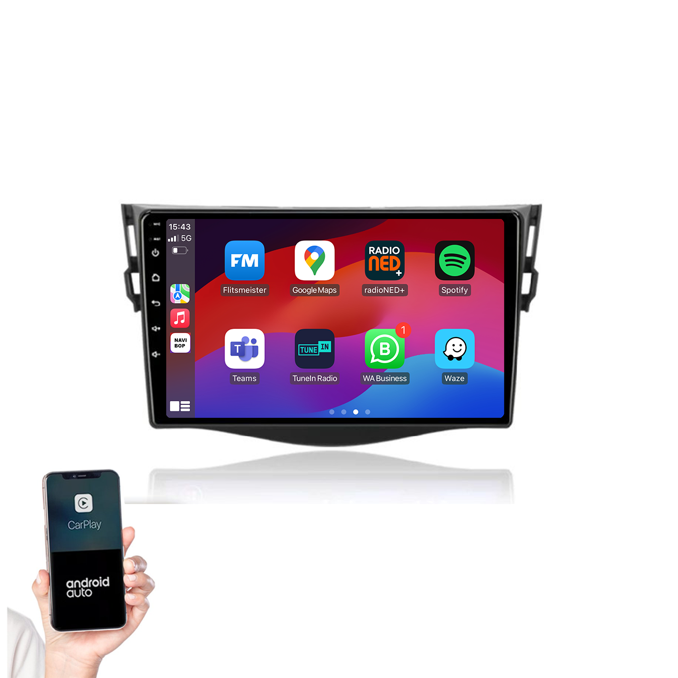 Toyota RAV-4 | Autoradio | 2006 t/m 2012 | Android 14 | Apple CarPlay & Android Auto