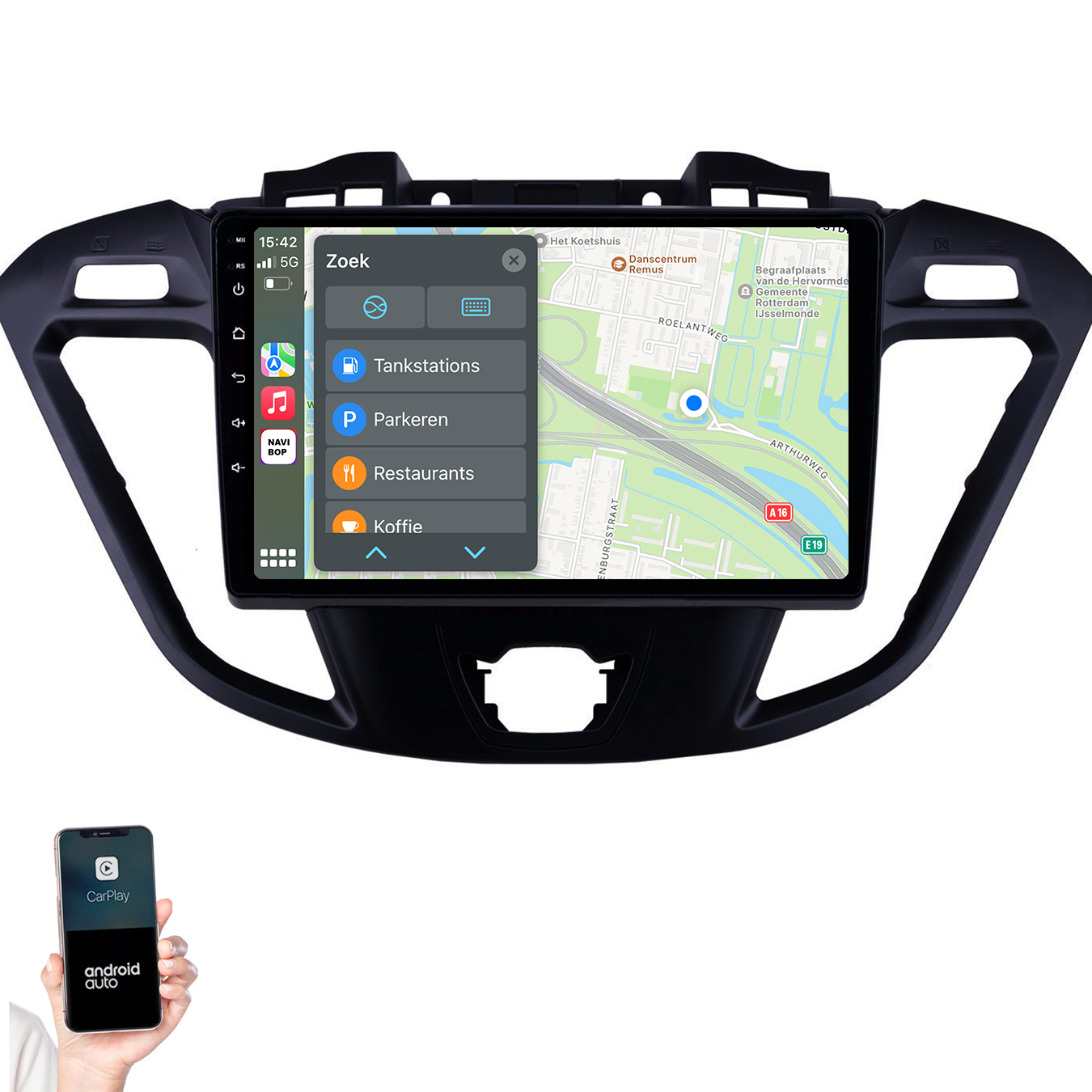Ford Transit Custom | Autoradio | 2013 t/m 2019 | Android 14 | Apple CarPlay & Android Auto