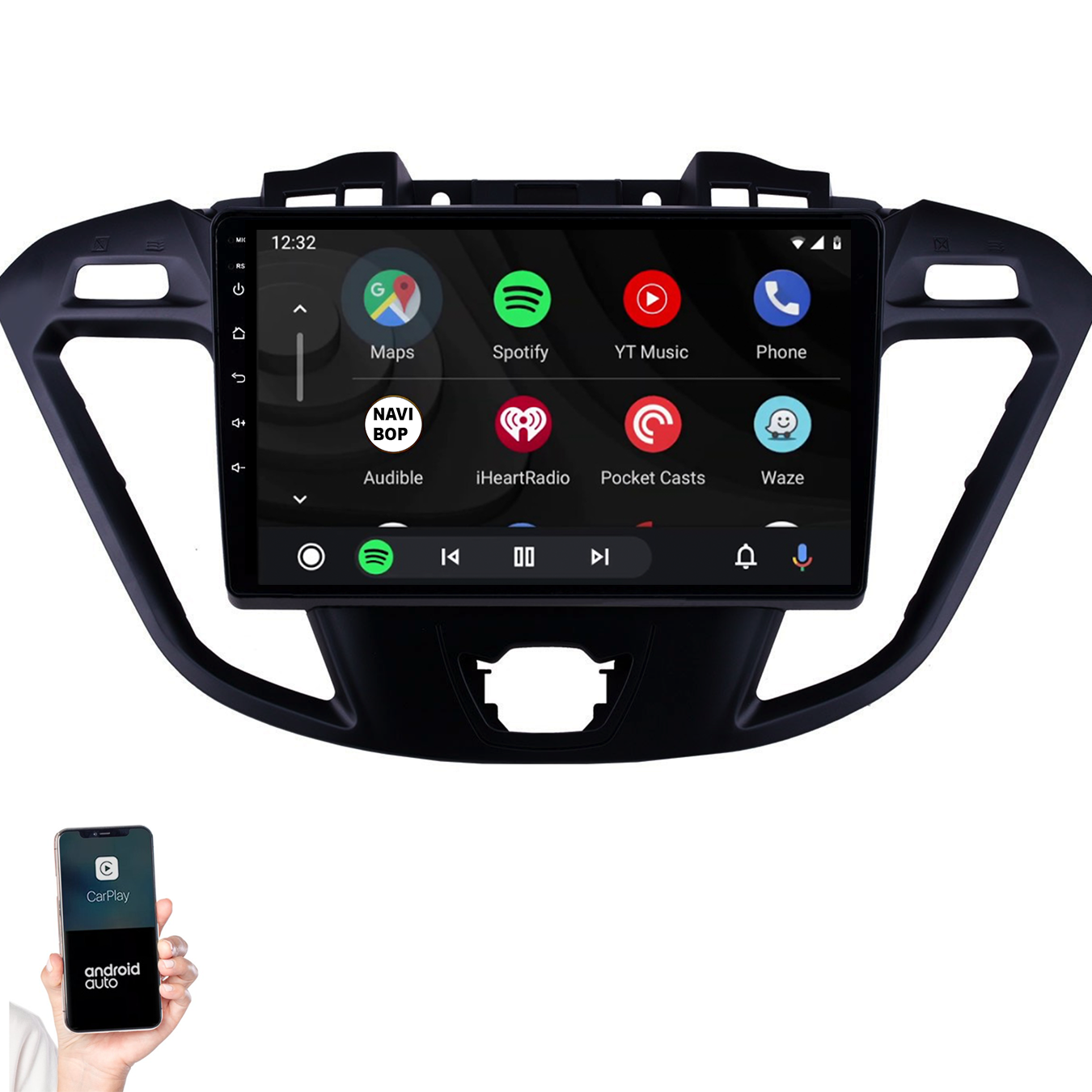 Ford Transit Custom | Autoradio | 2013 t/m 2019 | Android 14 | Apple CarPlay & Android Auto
