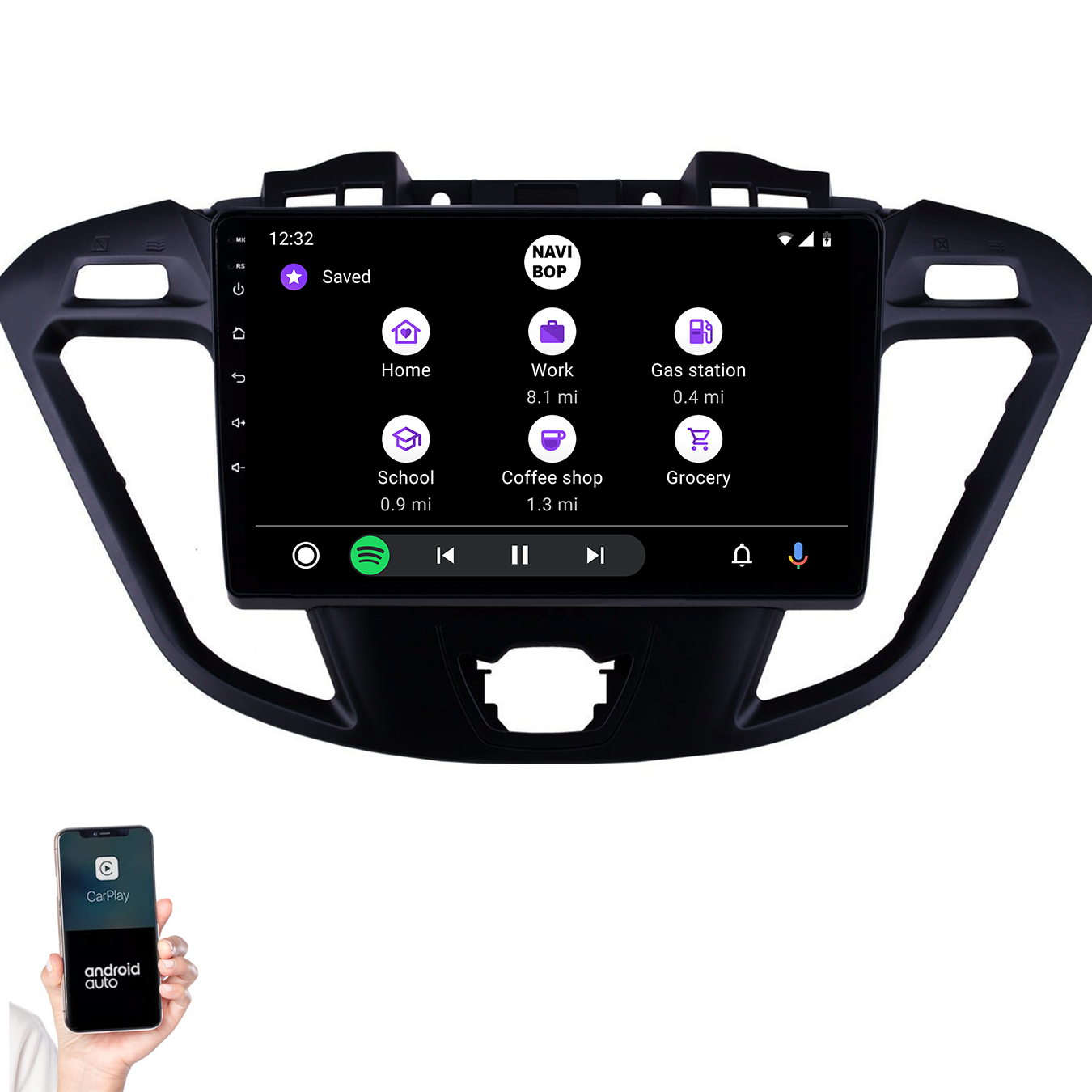 Ford Transit Custom | Autoradio | 2013 t/m 2019 | Android 14 | Apple CarPlay & Android Auto