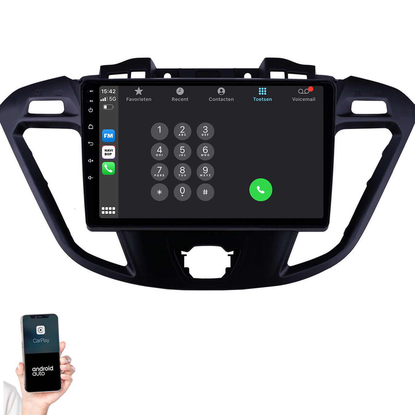 Ford Transit Custom | Autoradio | 2013 t/m 2019 | Android 14 | Apple CarPlay & Android Auto