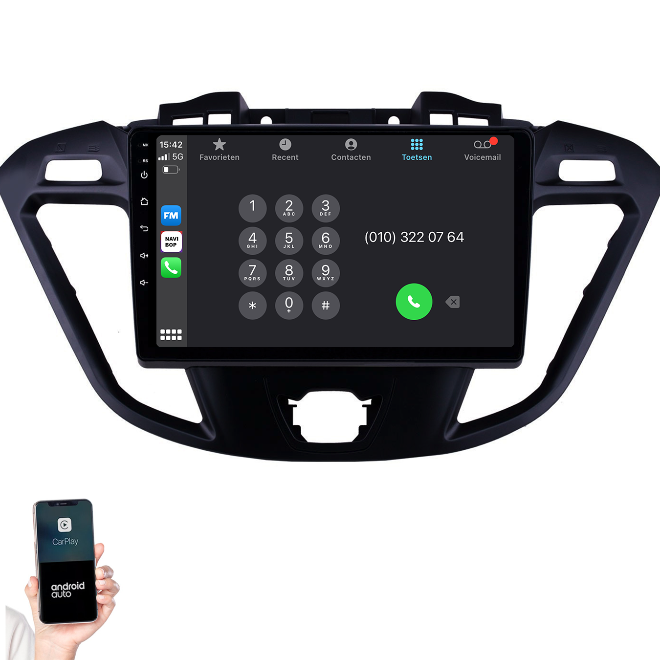 Ford Transit Custom | Autoradio | 2013 t/m 2019 | Android 14 | Apple CarPlay & Android Auto