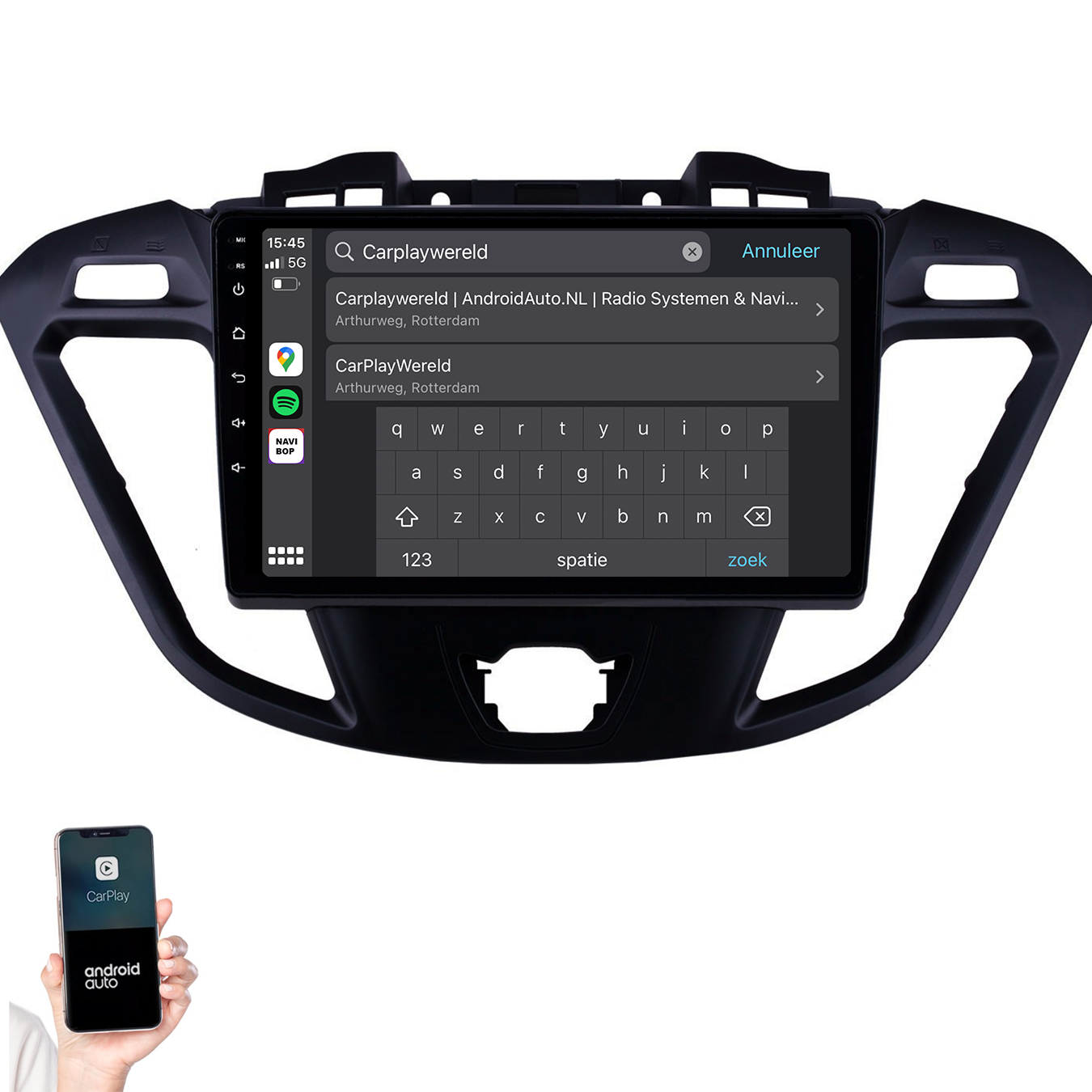 Ford Transit Custom | Autoradio | 2013 t/m 2019 | Android 14 | Apple CarPlay & Android Auto