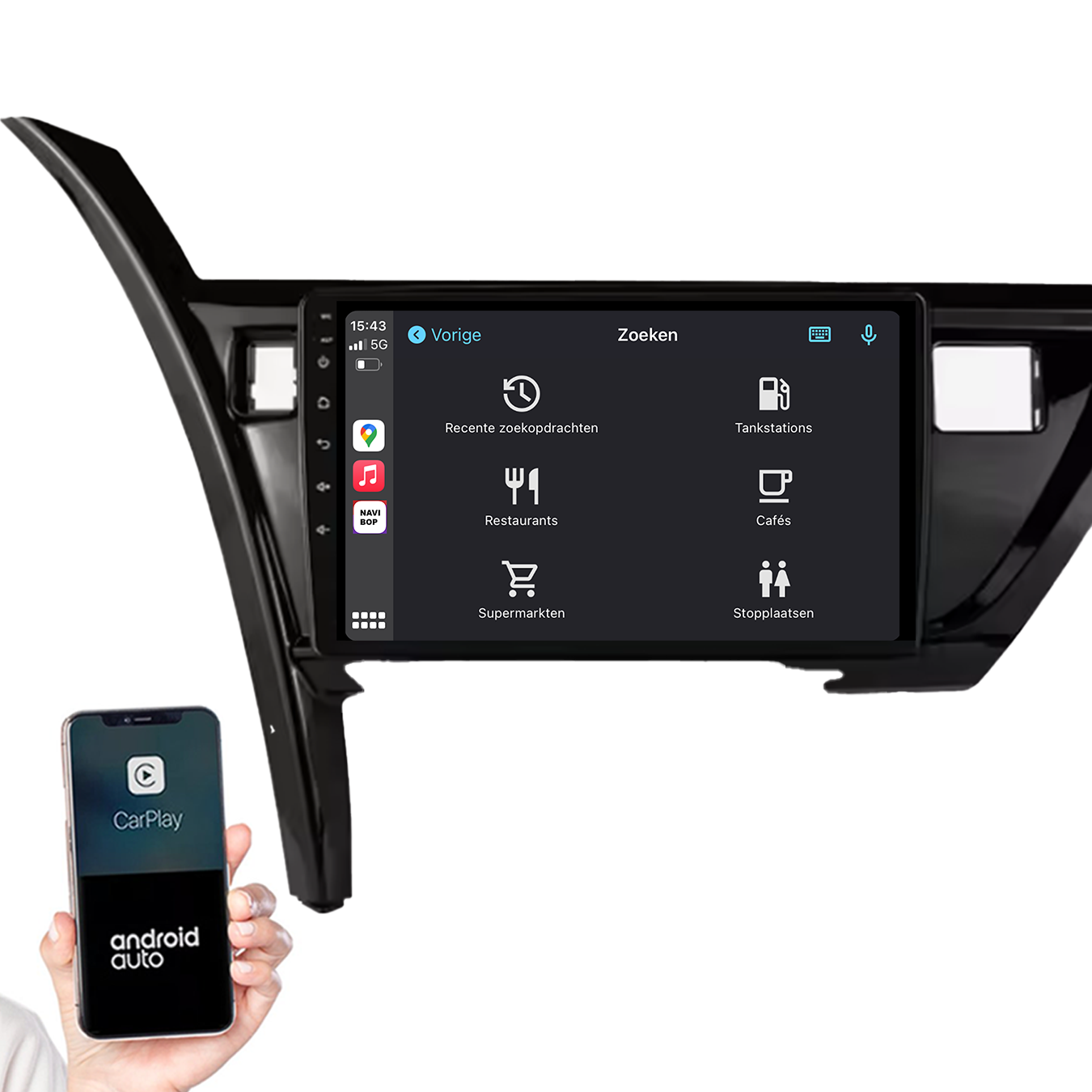 Toyota Auris | Autoradio | 2013 t/m 2018 | Android 14 | Apple CarPlay & Android Auto