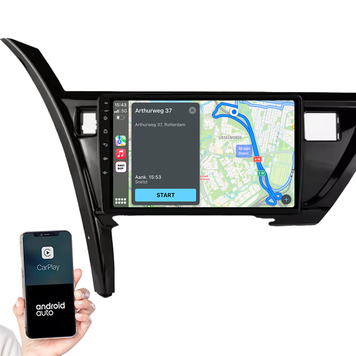 Toyota Auris | Autoradio | 2013 t/m 2018 | Android 14 | Apple CarPlay & Android Auto