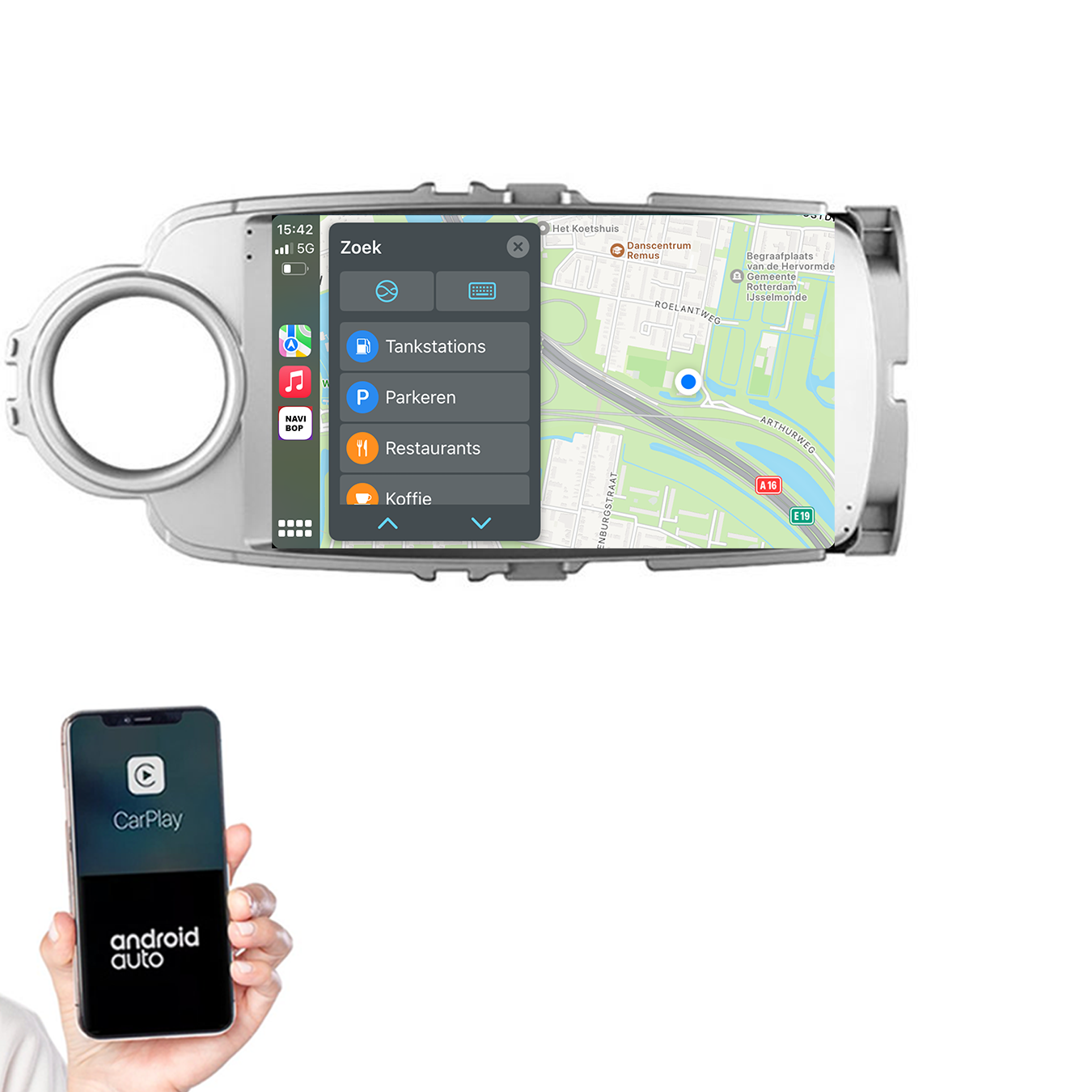 Toyota Yaris | Autoradio | 2011 t/m 2016 | Android 14 | Apple CarPlay & Android Auto