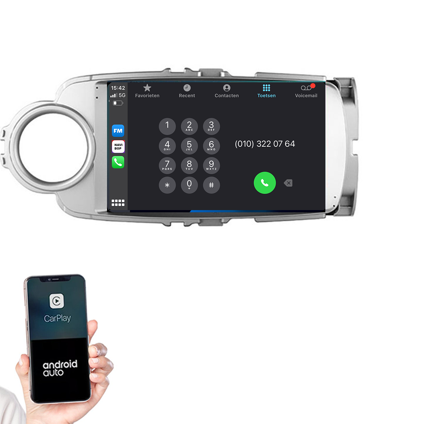 Toyota Yaris | Autoradio | 2011 t/m 2016 | Android 14 | Apple CarPlay & Android Auto