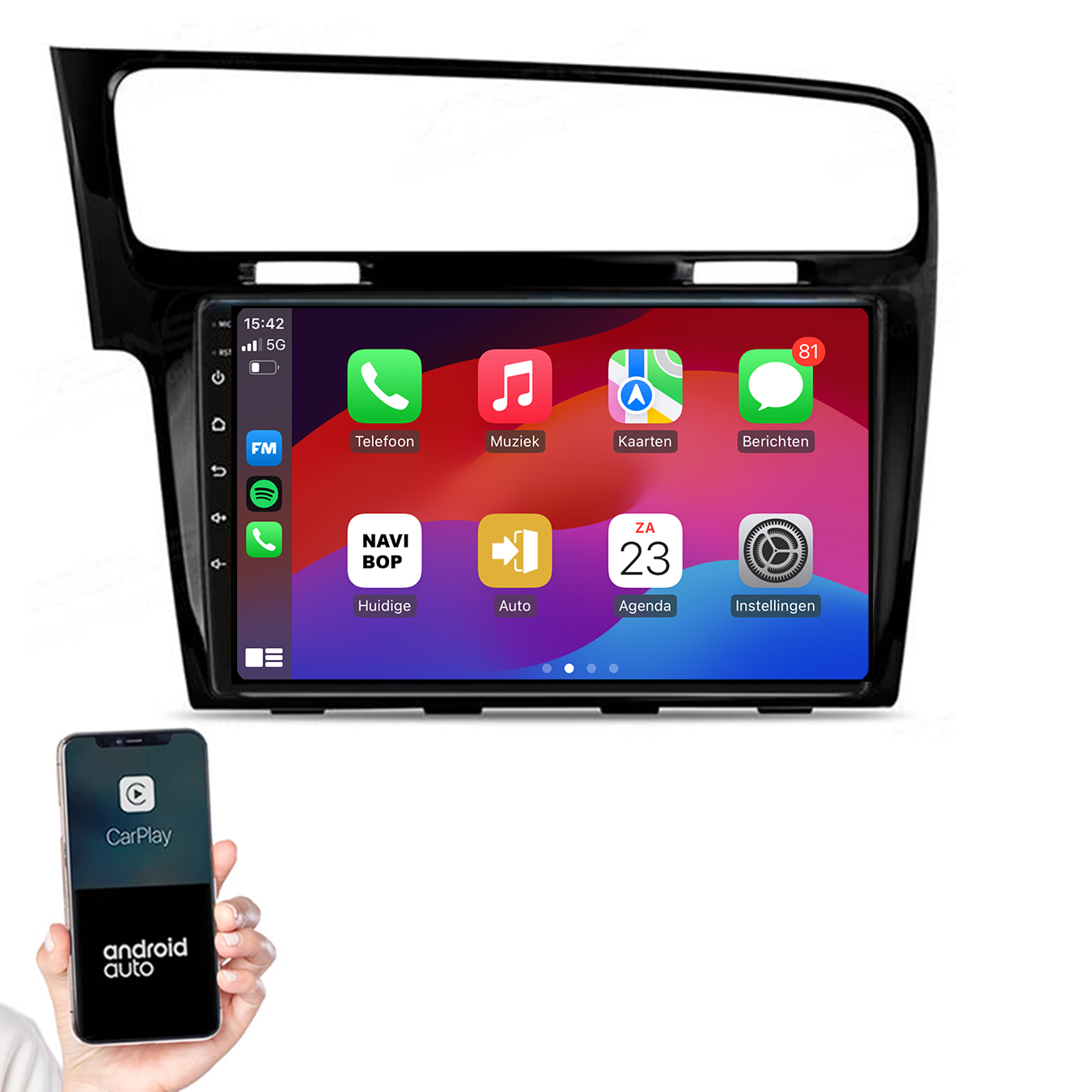Volkswagen Golf 7 | Autoradio | 2013 t/m 2020 | Android 14 | Apple CarPlay & Android Auto