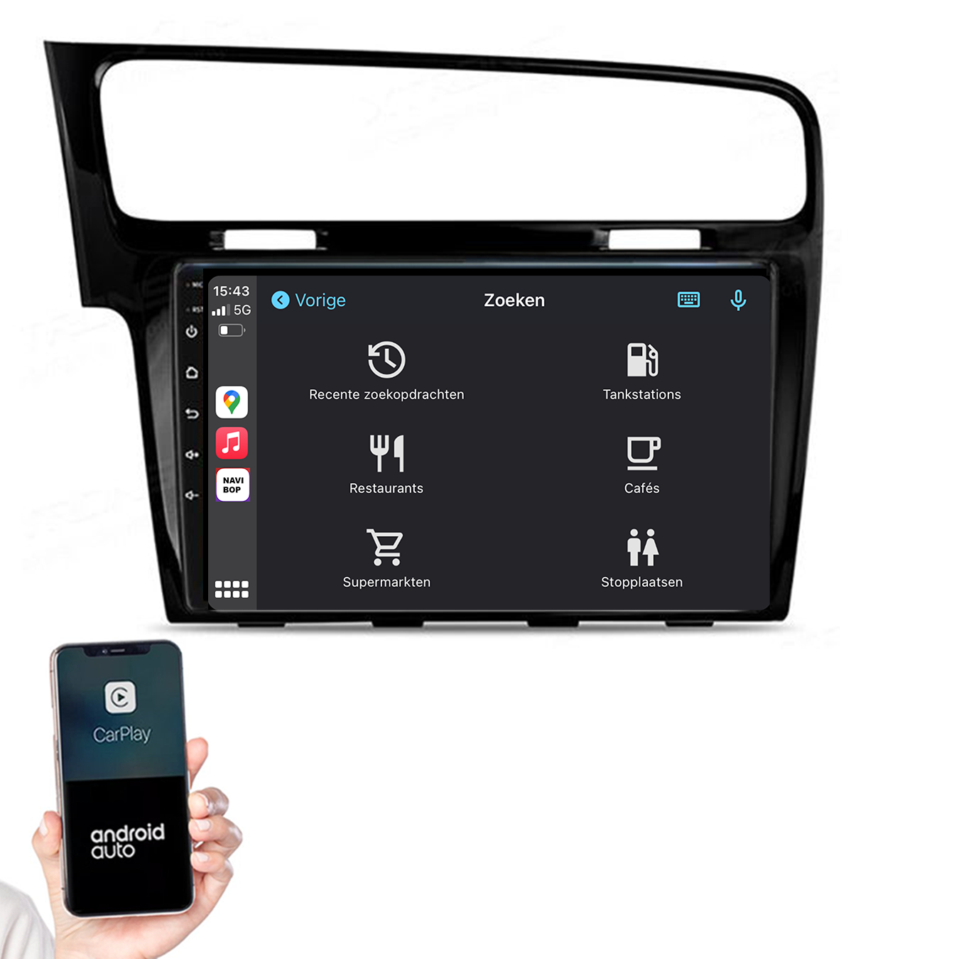 Volkswagen Golf 7 | Autoradio | 2013 t/m 2020 | Android 14 | Apple CarPlay & Android Auto