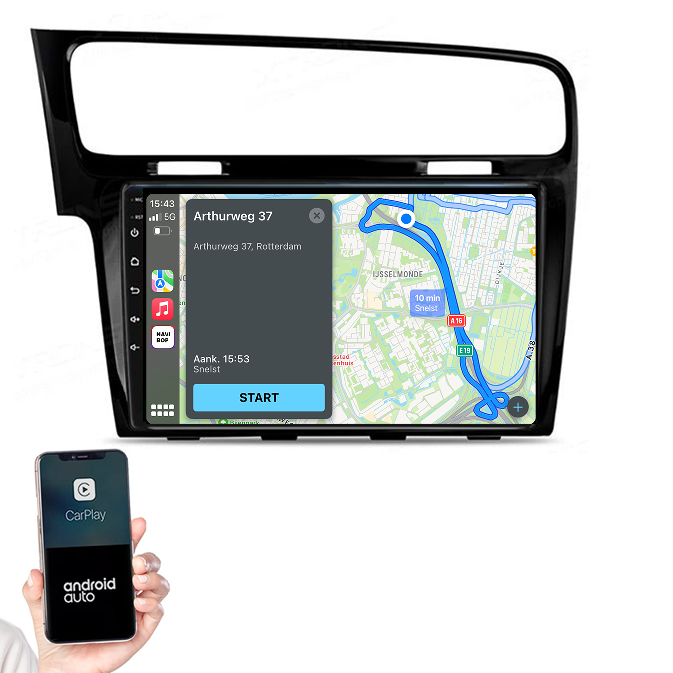 Volkswagen Golf 7 | Autoradio | 2013 t/m 2020 | Android 14 | Apple CarPlay & Android Auto