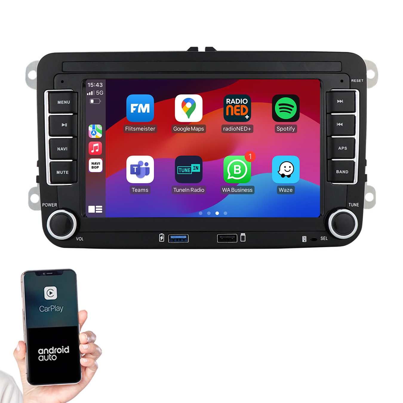Volkswagen Polo | Autoradio | 2009 t/m 2013 | Android 14 | Apple CarPlay & Android Auto