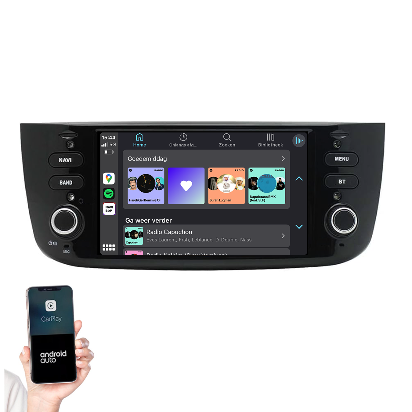 Fiat Punto | Autoradio | 2010 t/m 2015 | Android 14 | Apple CarPlay & Android Auto