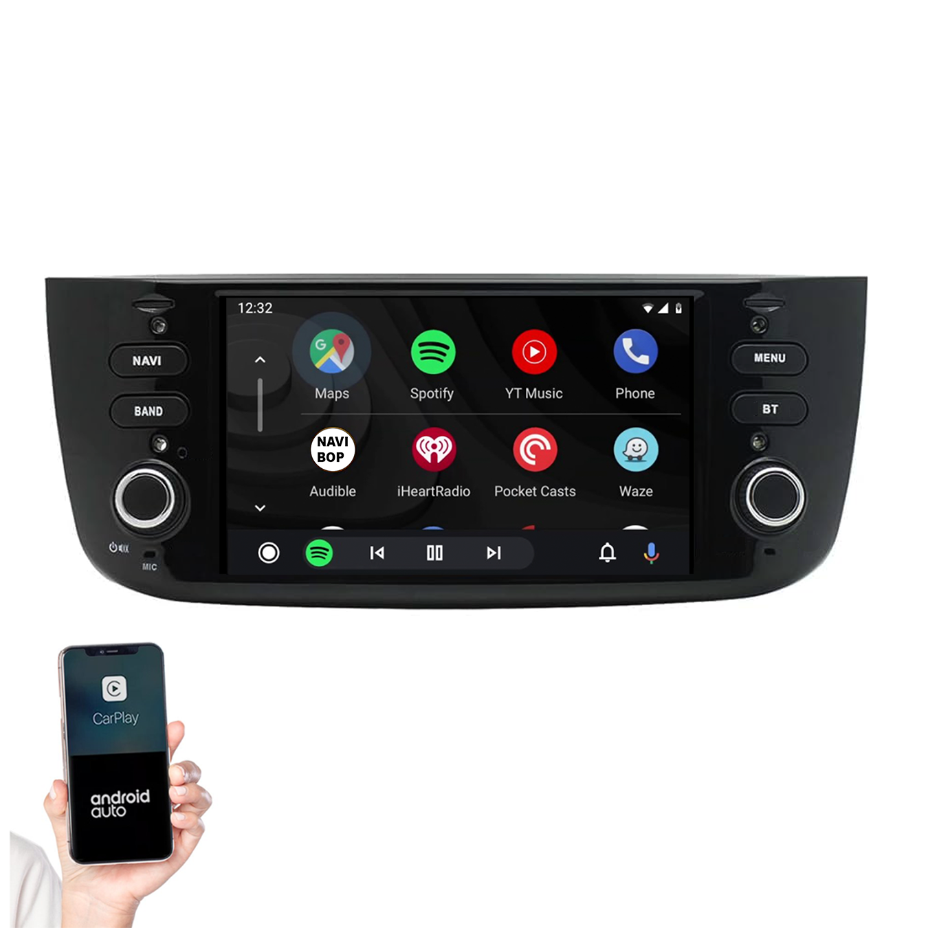 Fiat Punto Evo | Autoradio | 2010 t/m 2015 | Android 14 | Apple CarPlay & Android Auto