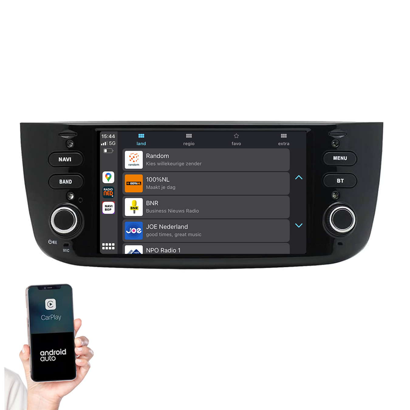 Fiat Punto | Autoradio | 2010 t/m 2015 | Android 14 | Apple CarPlay & Android Auto