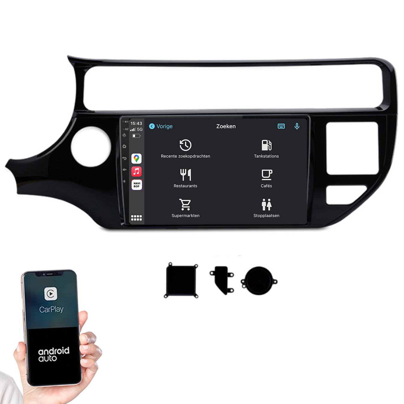 Kia Rio | Autoradio |2011 t/m 2017 | Android 14 | Apple CarPlay & Android Auto