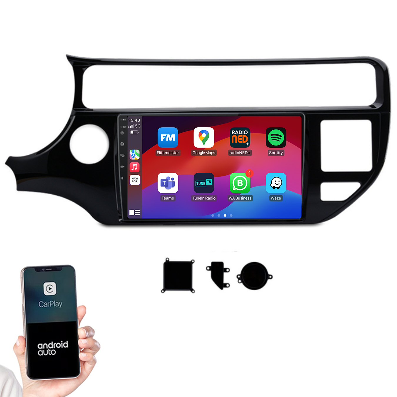 Kia Rio | Autoradio |2011 t/m 2017 | Android 14 | Apple CarPlay & Android Auto