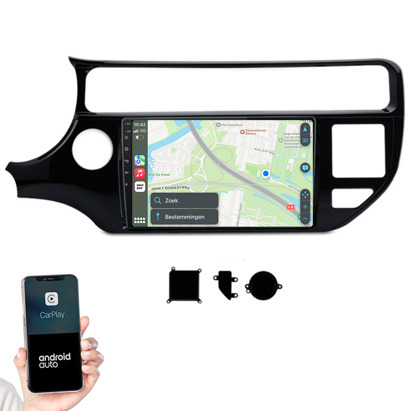 Kia Rio | Autoradio |2011 t/m 2017 | Android 14 | Apple CarPlay & Android Auto