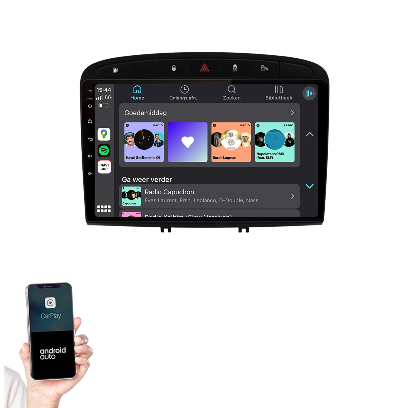 Peugeot 308 | Autoradio | 2007 t/m 2015 | Android 14 | Apple CarPlay & Android Auto