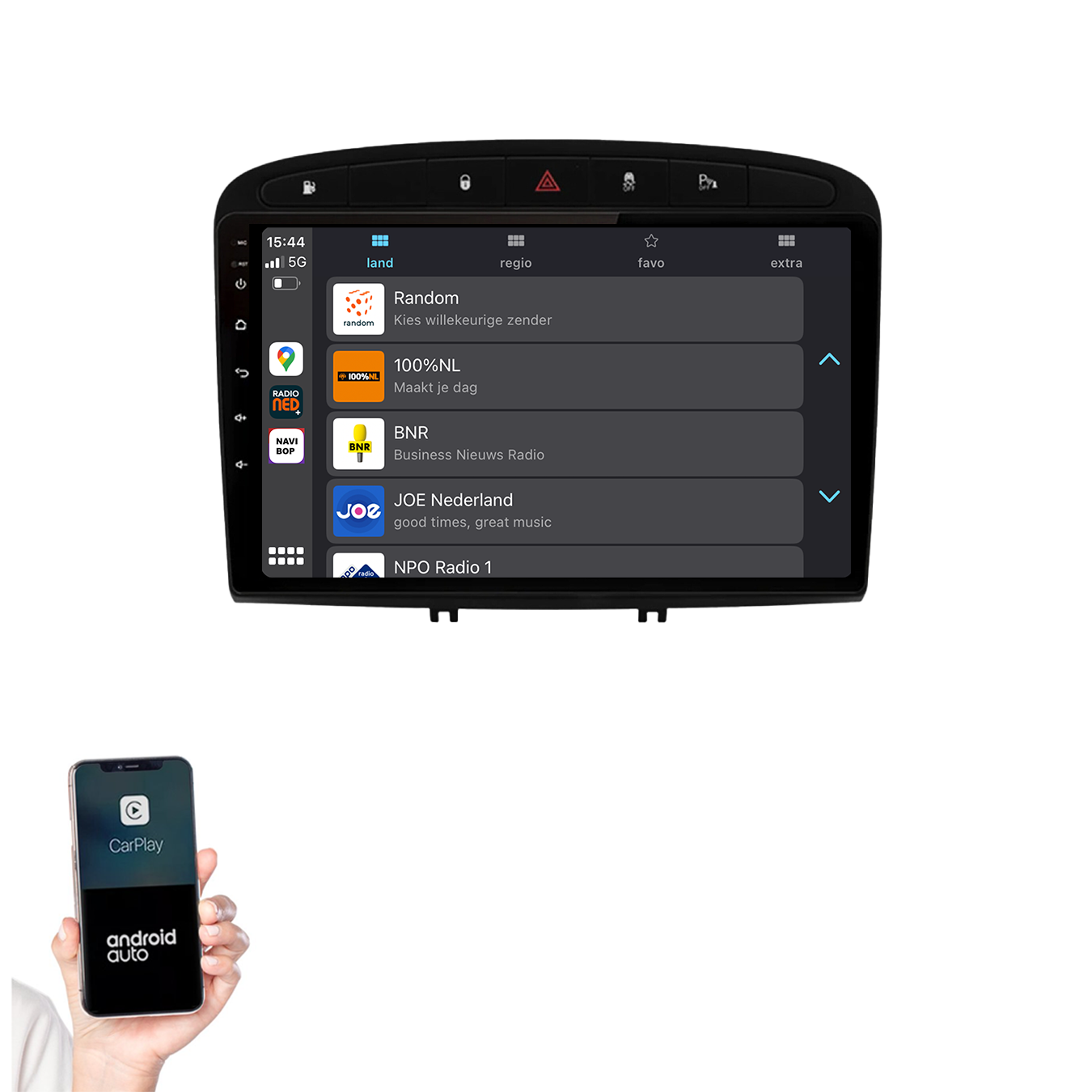 Peugeot 308 | Autoradio | 2007 t/m 2015 | Android 14 | Apple CarPlay & Android Auto