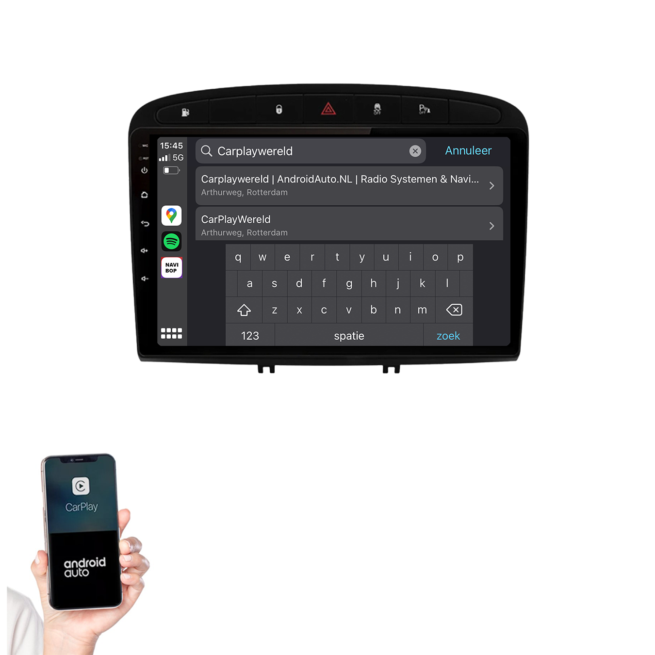 Peugeot 308 | Autoradio | 2007 t/m 2015 | Android 14 | Apple CarPlay & Android Auto