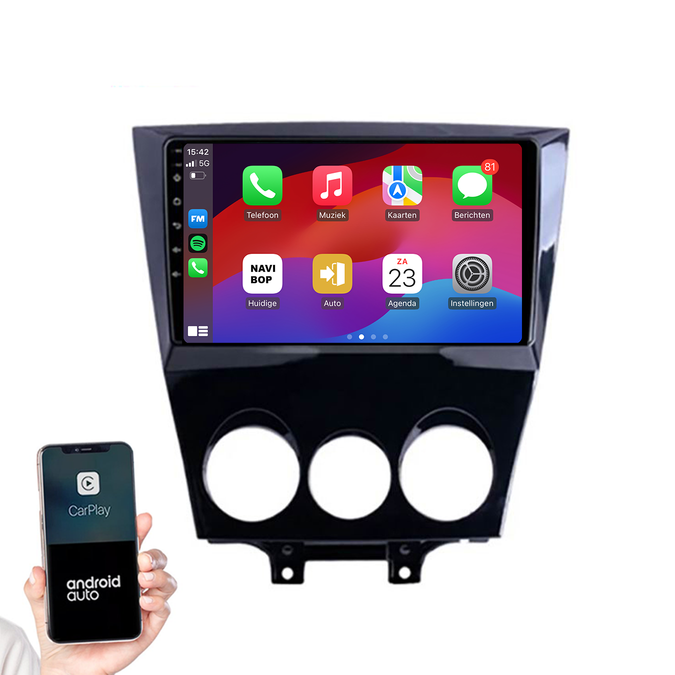 Mazda RX-8 | Autoradio | 2003 t/m 2008 | Android 14 | Apple CarPlay & Android Auto
